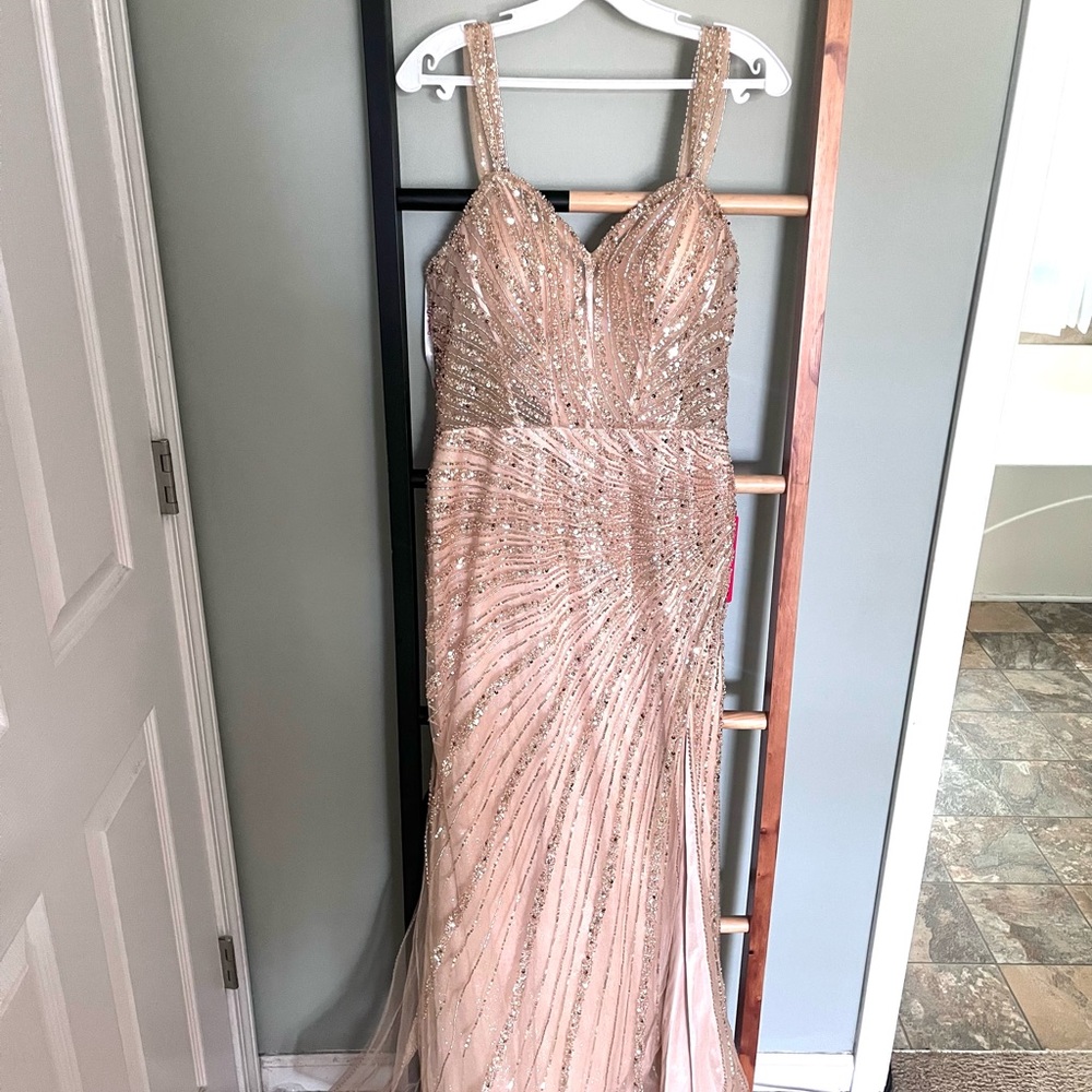 Elegant Beaded Evening Gown
